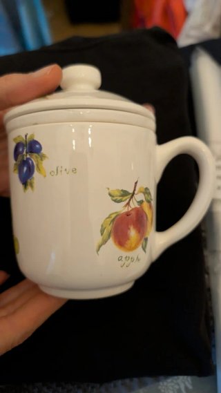 Set Ceramica Cucina Decorata Frutta