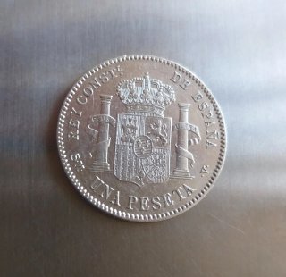 Moneda plata 1 Peseta 1901.
