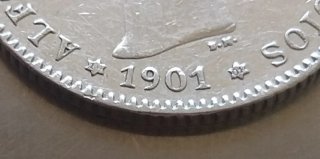 Moneda plata 1 Peseta 1901.
