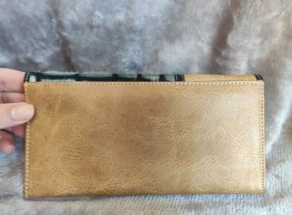 Cartera Piel Ubrique Monedero Cuero Marrón y Negro