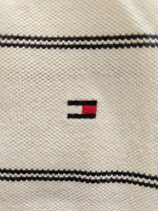 Polo Tommy Hilfiger Rayas Blancas y Negras