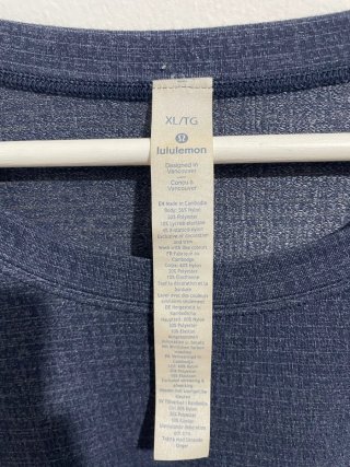 Camiseta deportiva lululemon talla XL