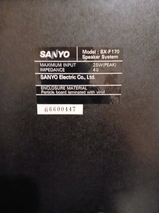°Altavoces Sanyo 2 Vías Negro