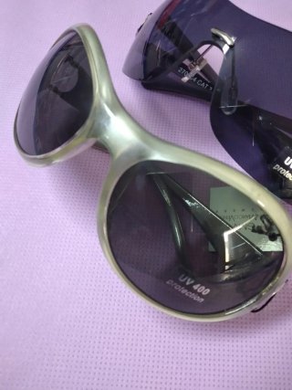 Set 2 Occhiali da Sole Viola e Argento