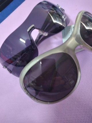 Set 2 Occhiali da Sole Viola e Argento