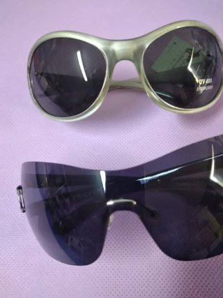Set 2 Occhiali da Sole Viola e Argento