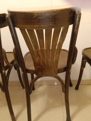 3 Sillas Madera Thonet Marrón