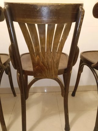 3 Sillas Madera Thonet Marrón