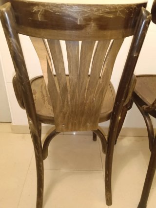 3 Sillas Madera Thonet Marrón