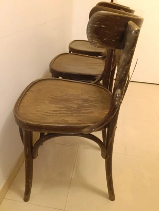 3 Sillas Madera Thonet Marrón