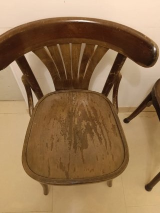 3 Sillas Madera Thonet Marrón