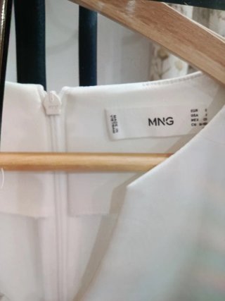 Vestido Mango Blanco Talla S, nuevo