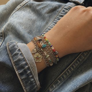 Pulsera Vintage Cuentas y Abalorios Multicolor