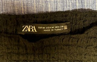 Blusa sin mangas negro ZARA Talla M