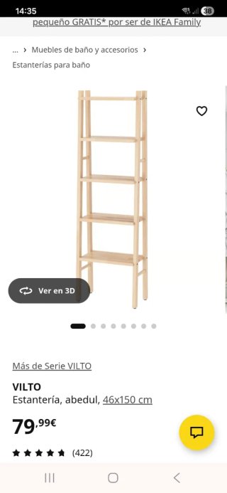 Estantería Escalera IKEA Madera Clara