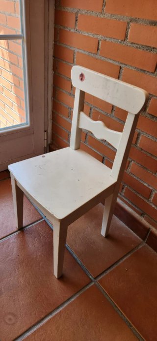 Sillas Infantiles Madera Elefante Azul Amarillo