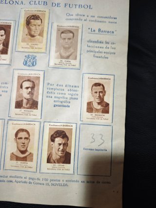 Álbum de futbol  La Barraca Condimentos