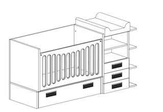 Cuna convertible blanca
