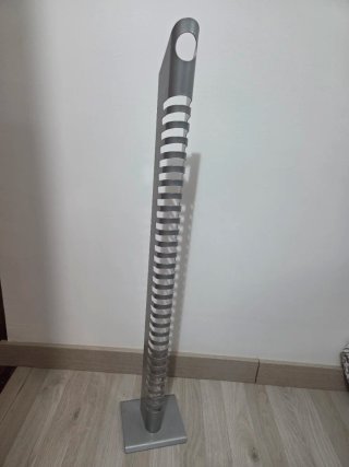 Torre Almacenaje DVD/CD Metal Gris