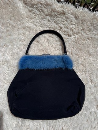 Borsa Dolce & Gabbana Vintage Pelle Blu Nero