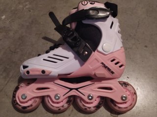 Patines Powerslide Niños Rosa/Blanco.