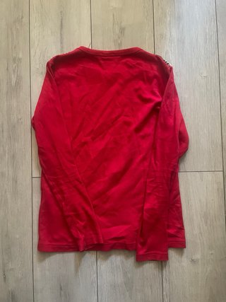 Camisa Burberry Roja Manga Larga