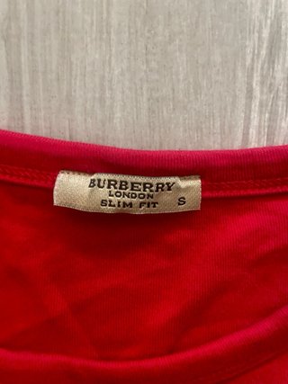 Camisa Burberry Roja Manga Larga