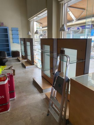 Estanterías modernas madera y cristal