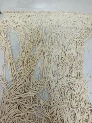 Cortina Macramé Beige Algodón