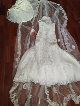 Vestido de Novia, Velo y Cancán