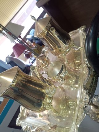 Juego té y café plateado