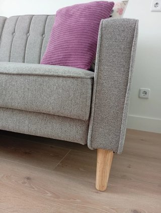 Sofá Cama 2 Plazas Gris