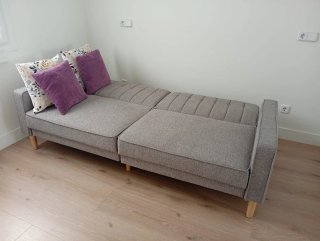 Sofá Cama 2 Plazas Gris