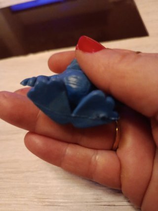 Muñeco PVC Antiguo Azul