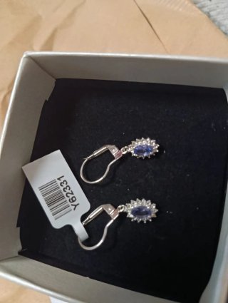 Pendientes Plata Tanzanita y Topasio
