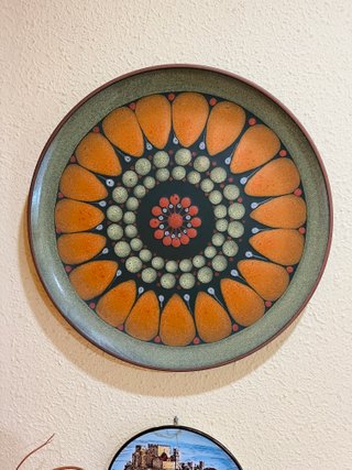 Plato Decorativo Cerámica Vintage Mandala