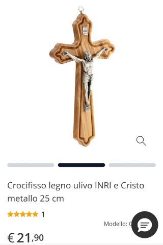 Crocefisso in legno d'ulivo 25cm