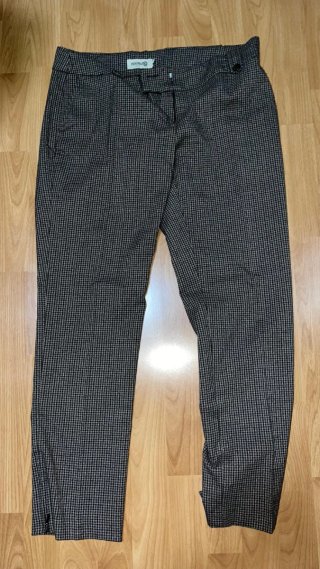 Pantalón de cuadros gris y negro