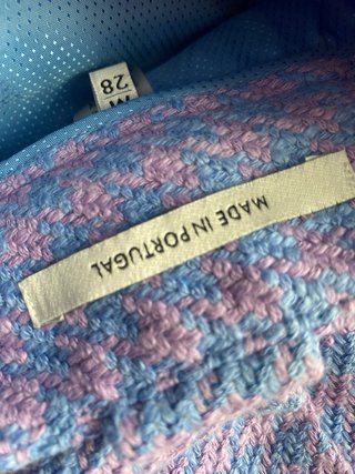 Traje Uterqüe azul y rosa
