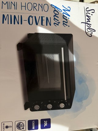 Mini Horno Eléctrico Simplo 20L 1300W con Caja