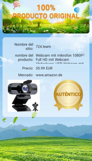Webcam Full HD con micrófono 1080P