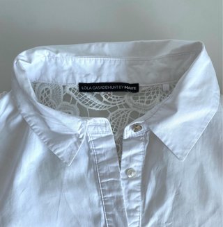 Camisa Lola Casademunt Blanca Encaje T38