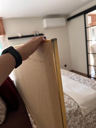 Specchio da terra in legno e vetro dorato