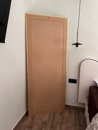 Specchio da terra in legno e vetro dorato