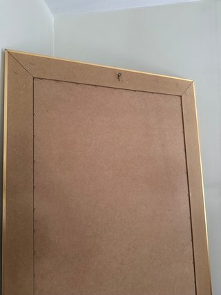 Specchio da terra in legno e vetro dorato