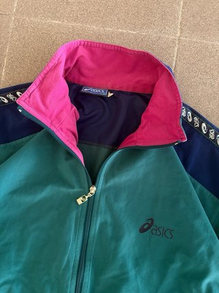 Chándal Asics Verde y Rosa
