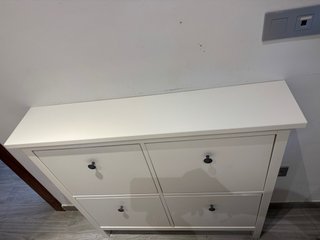 Zapatero HEMNES 4 compartimentos blanco