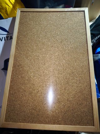 Lavagna in sughero con cornice in legno