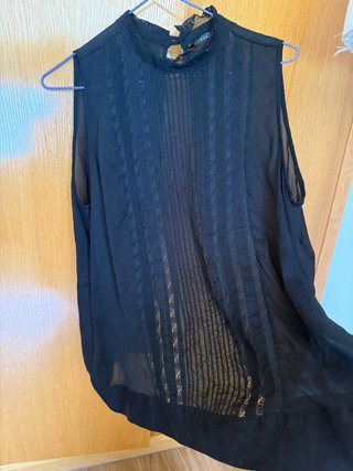 Blusa Zara Transparente Talla M