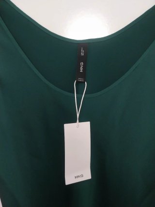 Vestido largo verde escotado Talla S